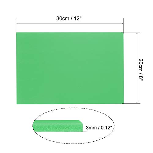 Image of uxcell PVC Foam Sheet 3mm (1 /8 inch)-8 inch x 12 inch Green for Signage, Displays, Digital Screen Printing