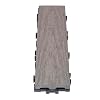 UltraShield Naturale 1/4 ft. x 1 ft. Quick Composite Single Slat Deck Tile 4-Pieces per Box Argentinian Silver Gray