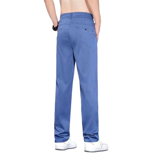 Men's Summer Thin Jeans Casual Baggy Straight Pants Comfortable Slimming Denim Trousers Fashion Loose Fit