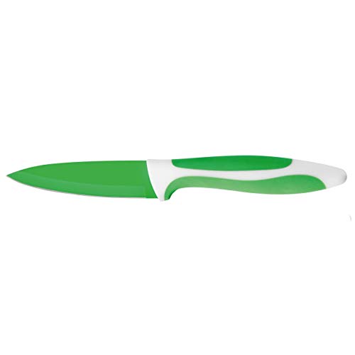 STONELINE couteau de cuisine universel, 20 cm, vert, lame tranchante en acier inoxydable, avec manche ergonomique Softtouch Cover