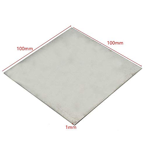 Skypro SILVERTITANIUMPLATE1X100X100MM Ltkj 1Mm Thick Grade 5 Titanium Alloy Metal Sheet Plate Silver 100 X 100 Mm thumb #6