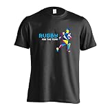 [アートワークスコウベ] ラグビー Tシャツ 半袖 練習着 ドライ ポリゴンシルエットのラグビー ユニセックス XL ブラック