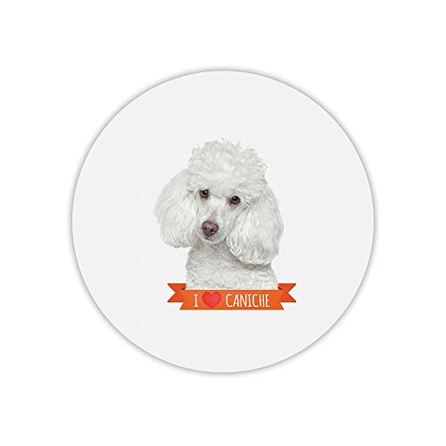 Mygoodprice Tapis de Souris Rond imprimé Caniche