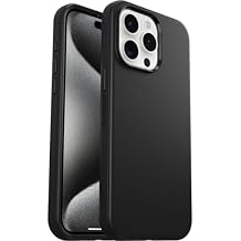 OtterBox iPhone 15 Pro MAX Only Symmetry Series Case - BLACK, snaps to MagSafe, ultra-sleek, raised edges protect camera & screen ships in polybag, ideal for business customers