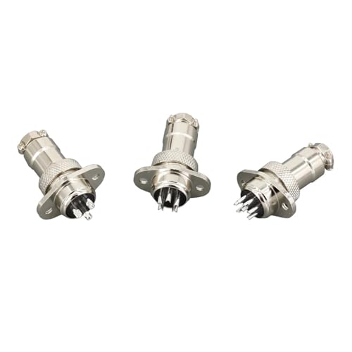 PIKETU Hengliang Store 1 PCS Aviation Socket p/lug GX16-2/3/4/5/6/7/8/9/10P 16MM Rhombus Flange Seat DF16 Series Aviation Column Connector(SOCKET_GX16 2P)
