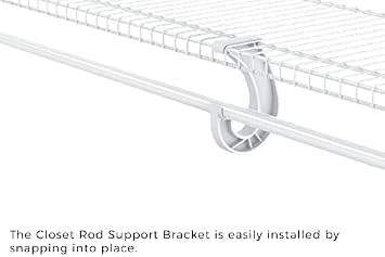 ClosetMaid 5629 Support for SuperSlide Hanging Bar, White 10 Pack
