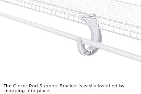 ClosetMaid 5629 Support for SuperSlide Hanging Bar, White 10 Pack