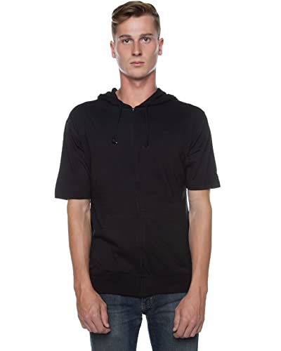 Cottonhood Unisex Casual Short Sleeve Zip Hoodie, Lightweight Jersey Zip Up Hoodie for Men and Women2