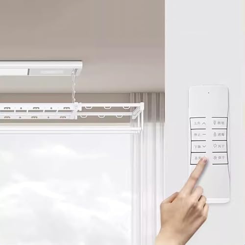 Electric Clothes Drying Rack with Remote Control - Automatic Balcony Hanger, Multifunctional Ceiling Rod for Intelligent Household Use (Color: A)