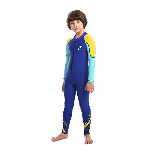 Image of ZCCO Kids Swimsuit, Boys and Girls Full Sunsuit, UPF50+ Rash Guard Wetsuit, Swimwear