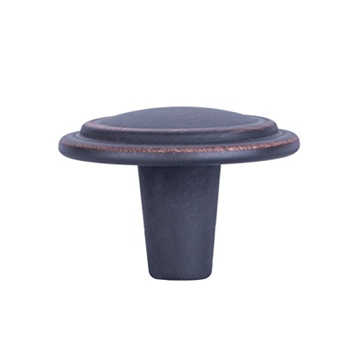 Amazon Basics Straight Top Ring Cabinet Knobs for Kitchen and Drawers, 1.25-inch Diameter, Oil Rubbed Bronze, 25-Pack - image 3