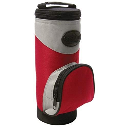 ProActive Sports 2-To-Go Zippered Beverage Cooler with Shoulder Strap, Red/Grey