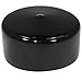 Prescott Plastics 3 Inch Round Black Vinyl End Cap, Flexible Pipe Post Rubber Cover (4)