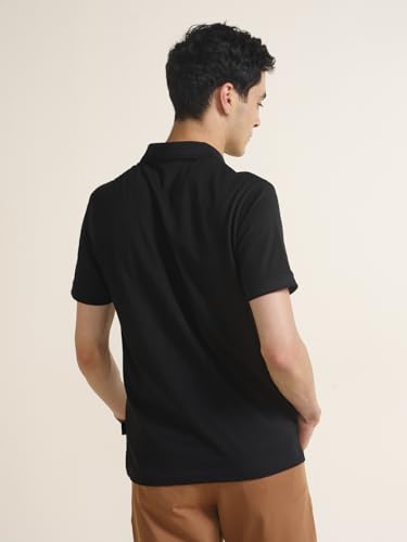 Image of DAMENSCH Men's Cotton Blend Solid Regular Fit T-Shirt