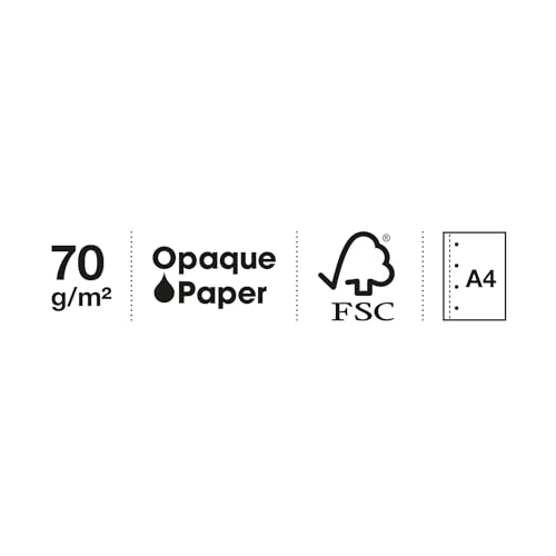 Miquelrius A4 Cahier A4, ligné horizontal 7 mm, 120 feuilles de 70 g/m², 4 bandes colorées, spirale micro-perforée, couverture en polypropylène, 4 trous, Notebook A4 Aurora Santorini – vue 5