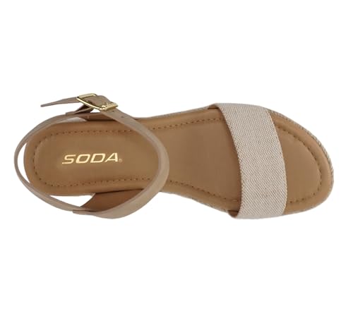 Image of Soda CLIP ~ Women Open Toe Ankle Strap Platform Espadrille Sandal