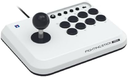 Hori PS5 Fighting Stick Mini - 8 Button Arcade Joystick - USB - White - Compatible with PS5, PS4, PC