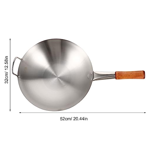 Wok de hierro fundido antiadherente 11 pulgadas Luxshiny miniatura 5