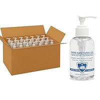 24pcs One Step Hand Sanitizer Gel – 250ml Pump Bottles - 75% Alcohol Pump Desinfectant - Refillable Discovery Pack - Ideal Use For Business, Office, Family, School & Travel - Case of 24