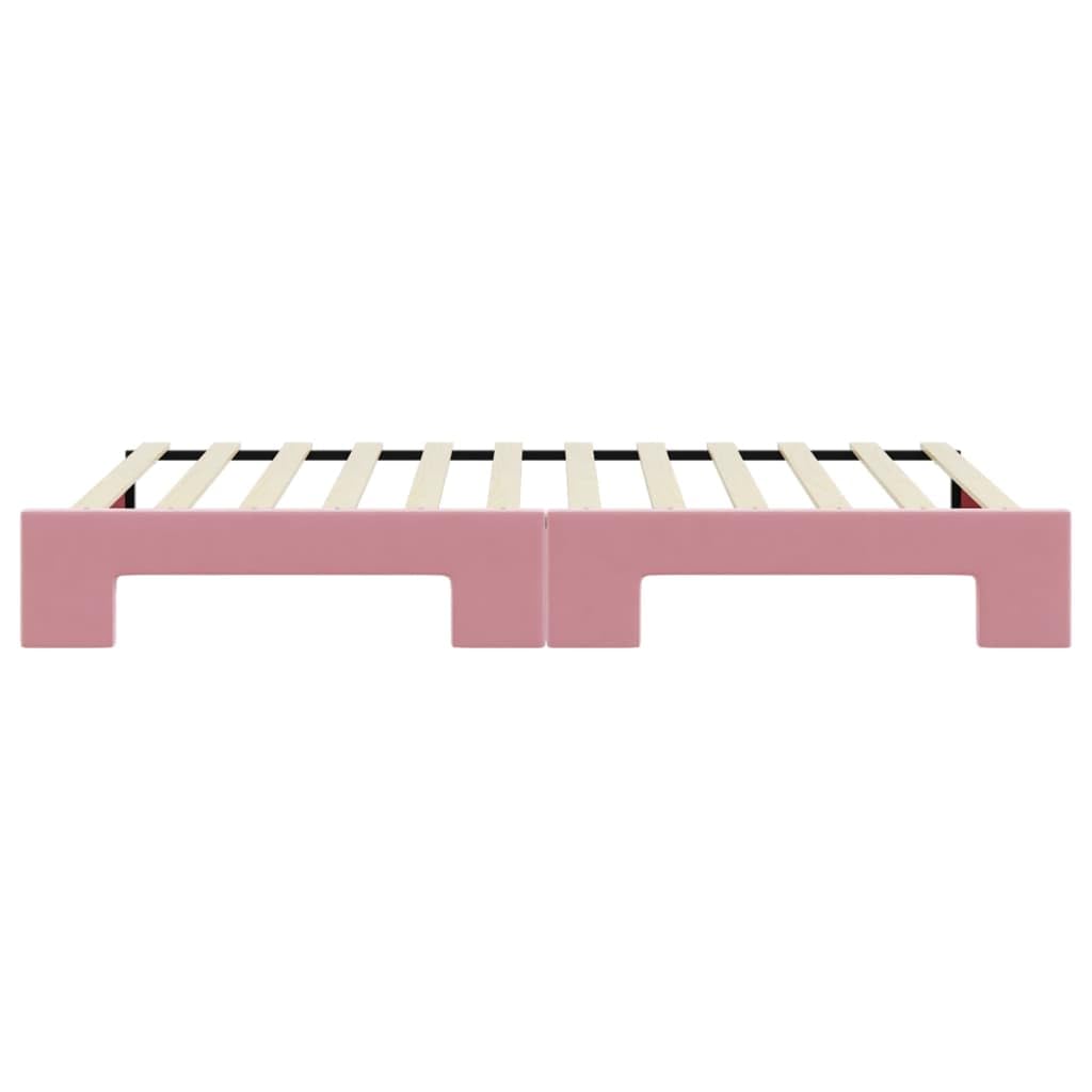 Générique Lit de Jour avec lit gigogne Rose 100x200 cm Velours,Meubles,Lits & Accessoires,Lits & Cadres de lit,3196939