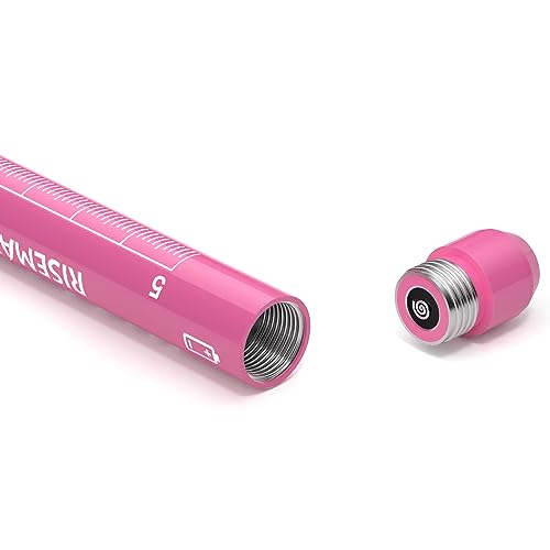 RISEMART Pen Lights for Nurses, 2Pack Reusable Medical Pen Light with Pupil Gauge and Ruler, White Light LED Penlight for Nurse Student Doctors EMT (Pink/Purple)