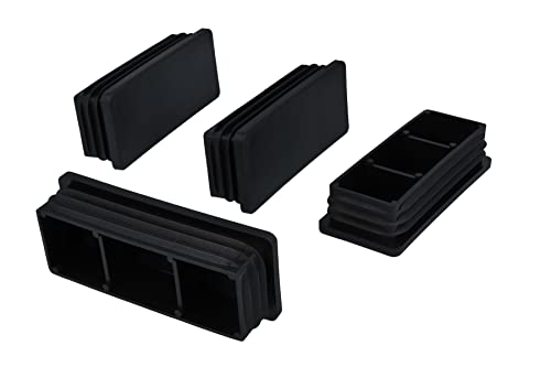 GLEITGUT 4 tappi lamellari rettangolari per tubi quadri, tappi per sedie (100 x 40 mm)