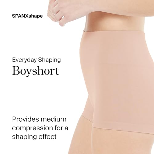 Image of SPANX SPANXshape Everyday Shaping Boyshort - Comfortable Core Control Shapewear Underwear - Invisible Under Clothes - No-Show