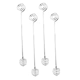 Toyvian ステンレス製ハニースターラー 家庭用ハニーロッド ミルクティー用かき混ぜ棒 粘性液体対応 キッチンとダイニング用サーバー 4個セット