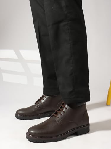 Image of Carlton London Men's Ankle Lace-Up Round Toe Comfortable Boot