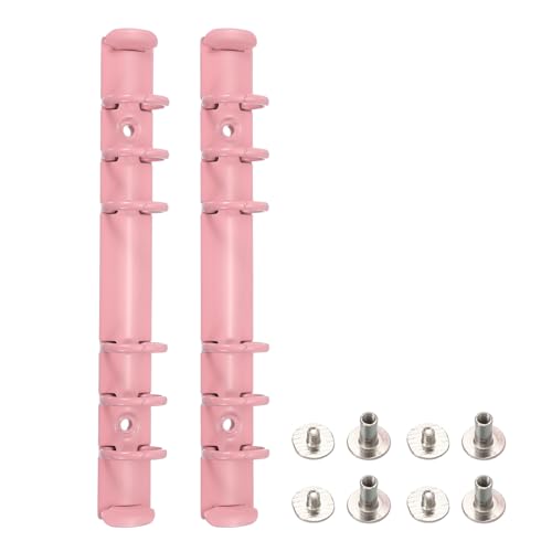 Mécanisme de classeur A6 à 6 trous PATIKIL rose pour rangement d'agendas et de notes