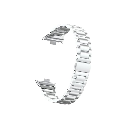 [LOKLNEYK] �X�e�����X�o���h�ɓK������Mi Band 8 9 Pro/Redmi Watch 4(Silver,For Mi Band 9)