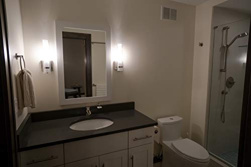 Vaxcel Vilo 1 Light Satin Nickel Bathroom Wall Fixture #TOP7