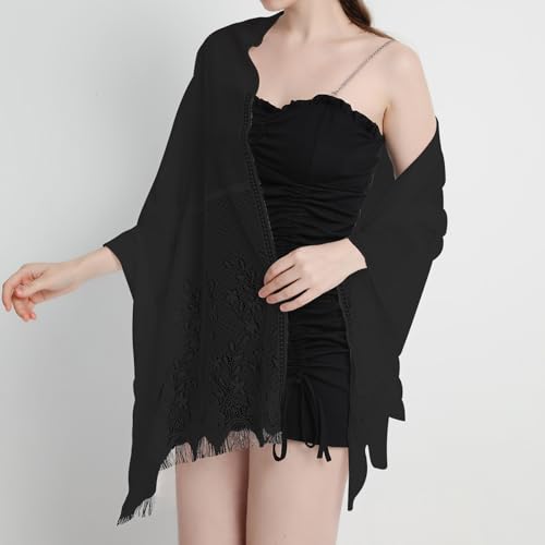 Lace Shawls and Wraps for Evening Dresses，Women's Scarf Pashmina Shawls Wraps for Wedding Large Warm Soft Scarves3