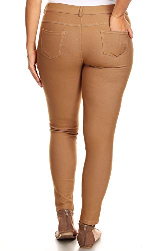 Image of YELETE Women's Basic Five Pocket Stretch Jegging Tights Pants