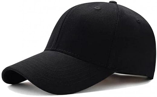 RR DESIGN Baseball Caps Unisex 100% Cotton Sports Caps for Men Women Black
