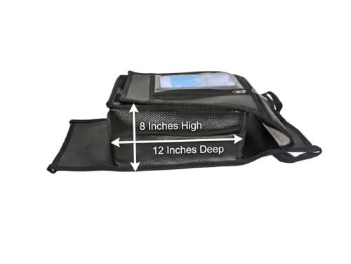 Image of Universal Tank Cover with Mobile Pouch | Waterproof Fuel Tank Cover Suitable for All Motorcycles (Splendor, Shine, Sp 125, Pulsar, HF Deluxe, Glamour, Passion Pro, TVS Raider, CT100, Platina) | Black