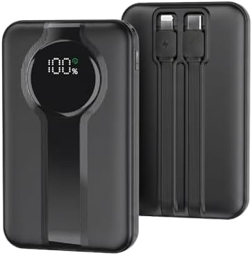 Power Bank 20000mah PD22.5W Bateria Externa con Cable USB-C Integ...