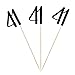 Black Glitter 41st Birthday Centerpiece Sticks, 12-Pack Number 41 Table Topper Anniversary Party Decorations