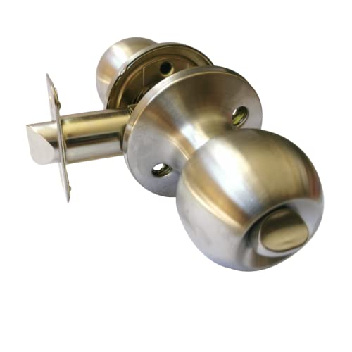 Nu-Set Lock | Single Cylinder Deadbolt Keyed Alike Lock & Door Knob Combo | 2 Pack Door Knob & Deadbolt Lock Set | Home Improvement & Door Hardware (Satin Chrome) #TOP1