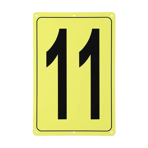 Número 11 de metal rectangular PATIKIL placa de aluminio de 12x8 pulgadas para parking exterior