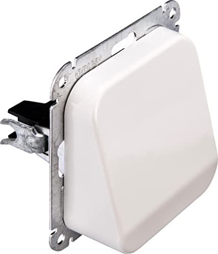 Opus 560.424.27 Kabelauslass mit Zug-entlastung, Alpinweiss Fusion G-Rahmen 2-f, sw Glas, schwarz