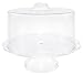 Break Resistant Plastic Cake Stand with Cover, Cake Plate with Dome, Pedestal Covered Dessert Display - 10"Dia