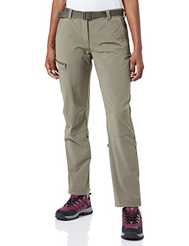 Maier Sports Lulaka, Damen Wanderhose, Wasserabweisende Outdoorhose für Trekking und Hiking, PFC-frei, mSTRETCH pro 4 & Dryprotec, Rollup-Funktion, Braun, 46 (W38/L32)