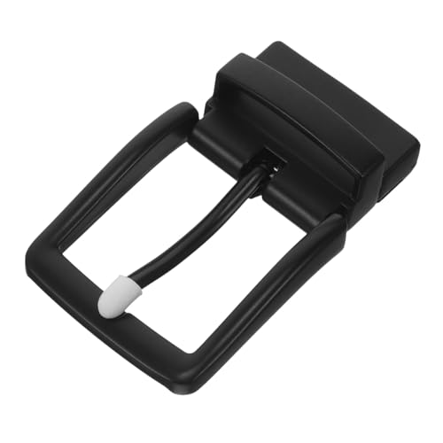 Ceinture pour hommes en alliage de zinc noir et boucle à broche style ancien Beavorty