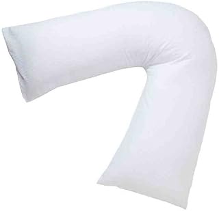 AR'S, New Orthopaedic/Pregnancy/Nursing V-shaped Hollow Fibre Filled Pillow"Includes Complimentary Cream Pillow Case FREE" for ultimate comfort