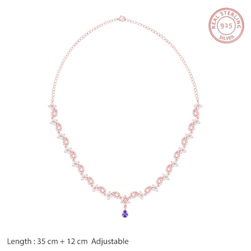 Image of GIVA 925 Silver Rose Gold Bridal Celebration Set| Gifts for Women and Girls | With Certificate of Authenticity and 925 Stamp | 6 Months Warranty*