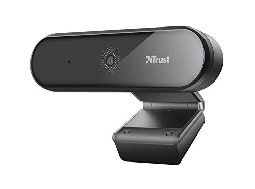 Tyro Webcam Full HD 1080p mit Mikrofon für PC (Weitwinkel, Auto Fokus, USB Plug and Play, Videoanrufe, Konferenzen, Hangouts, Skype, Teams,