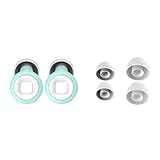 Concert Ear Plugs, High Fidelity Noise Cancelling Earplugs Hearing Protection for Musicians,Festivals,Raves Sleep,27dB Noise Reduction Reusable Foam＆Silicon Tips in (Green, Small Medium Lager)