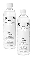 STYLPRO Makeup Brush Cleanser (2x 500ml bottles), Makeup Brush Cleaning Liquid to use with our Award Winning Makeup Brush Cleaner and Dryer Machine, Cleans Oily Makeup From Makeup Brushes