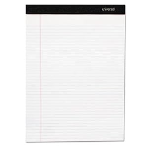Universal 30630 Premium Ruled Writing Pads White 8 1 2 x 11 Legal Wide 50 Sheets - 72